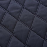 Navy quilted fabric panel with diamond stitching