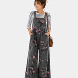 Norelle | Floral Print Denim Overall