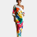Daisy | Artistic One-Shoulder Maxi Dress