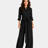Cybèle | Elegant long-sleeve jumpsuit with belt