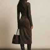 Sara | Midi Velvet Dress