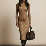 Sara | Midi Velvet Dress
