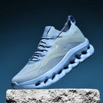 Light blue lace-up performance sneaker with pod sole and OC logo