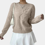 Alma | Knitted Flower Sweater
