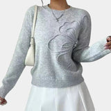 Alma | Knitted Flower Sweater