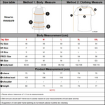 Men's pullover size chart with body and clothing measurements in cm