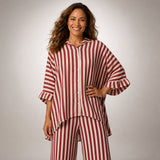 Oversized Striped Shirt in Viscose