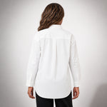 White Cotton Shirt | Oversized Button-Front