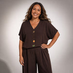 Sibongile Dolman Blouse with Perspex Buttons