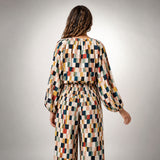 Amara Midi Dress with Geometric Print