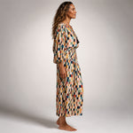 Amara Midi Dress with Geometric Print