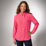 Striped Shirt with Scarf Tie Neck | Keitumetse