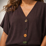 Sibongile Dolman Blouse with Perspex Buttons
