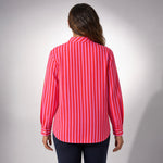 Striped Shirt with Scarf Tie Neck | Keitumetse