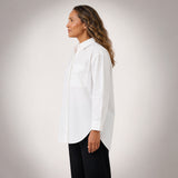 White Cotton Shirt | Oversized Button-Front