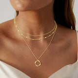 Pauline | Classic Layered Gold Pendant Necklace